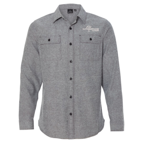 Burnside - Solid Long Sleeve Flannel Shirt - Embroidered Logo Thumbnail
